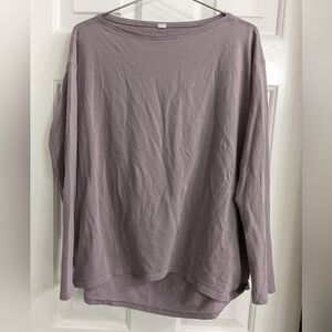 Lululemon Cotton Modal Long Sleeve Dusty Purple Long Sleeve Tee